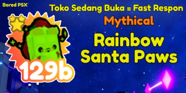 Rainbow Santa Paws || RB Santa Paws Pet Simulator X Christmas Pet