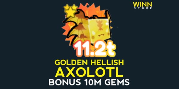Golden Hellish Axolotl - Pet Simulator
