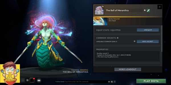 Beli Item Gift The Bell of Meranthia (Naga Siren Set Aghanim's 2021 ...