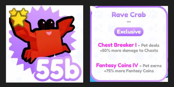 Rave Crab Exclusive Pet | Pet Simulator