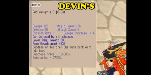 Red Valkyrie (RV) +9