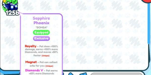 Sapphire Phoenix Exclusive Pets - Pet Simulator
