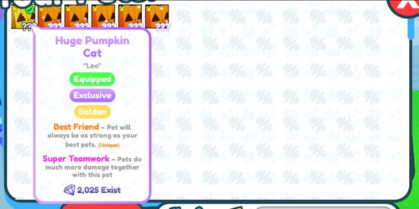 Golden Huge Pumpkin Cat - Exclusive