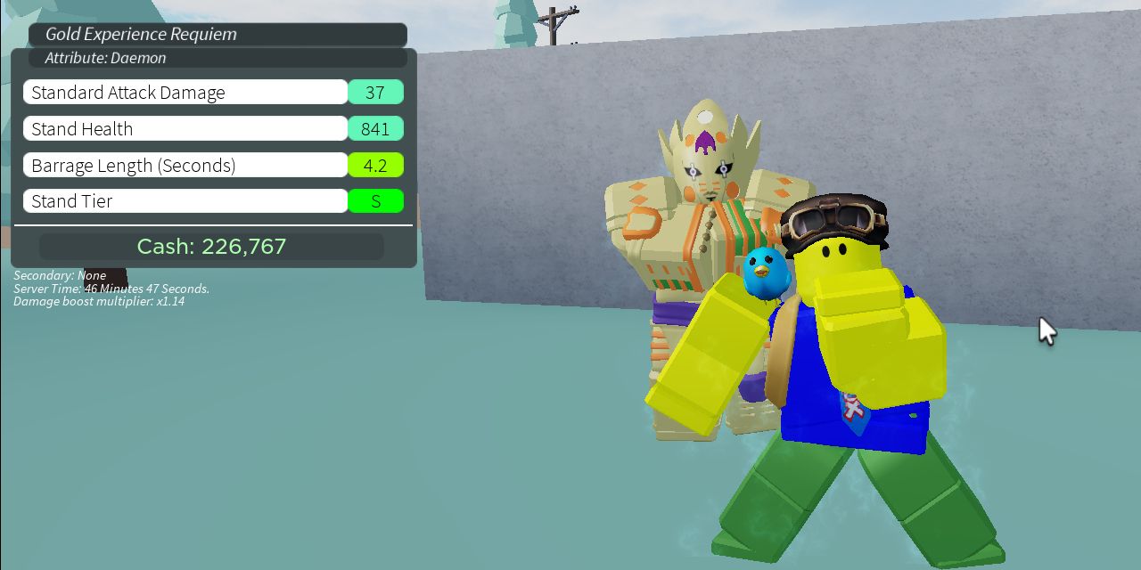 Beli Item Gold Experience Requiem / GER ( Daemon ) Stand Upright