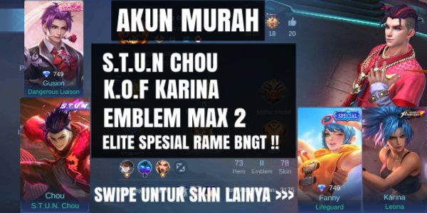 AKUN MURAH STUN CHOU EMBLEM MAX 2