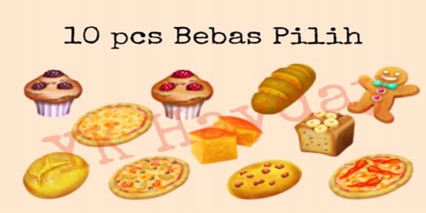 10 pcs "FREE TO CHOOSE" BREAD SHOP, Just type in which one you want