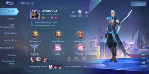 Buy Account Cheap Sultan Mobile Legends Account Mobile Legends 1184907 ...
