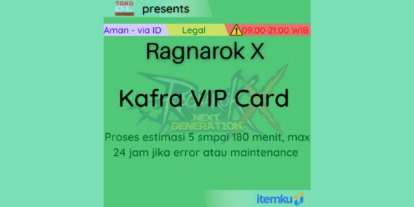 Beli Top Up Kafra's VIP Card Ragnarok X: Next Generation Terlengkap dan ...