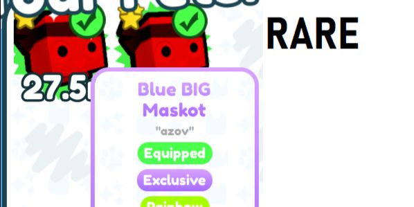 Rainbow Blue Big Mascot