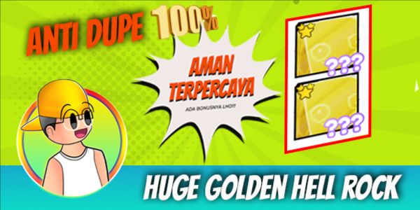 GOLDEN HUGE HELL ROCK PET SIMULATOR X BONUS GEMS