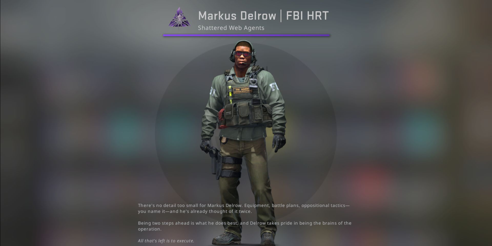 Buy Item Ready Trade Markus Delrow | FBI HRT Counter Strike 2 cheapest June  2026 | itemku