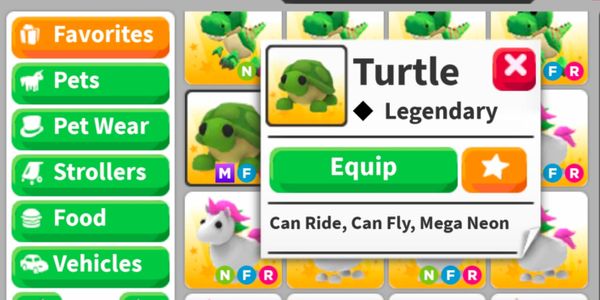 Beli Item MFR Turtle Pet Adopt Me Roblox Terlengkap dan Termurah ...
