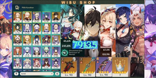 Beli Akun Endgame AR57 [Asia] Xiao C1, Kazuha PJC R2, Zhongli, Yoimiya ...
