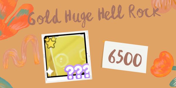 Golden Huge Hell Rock Pet Simulator