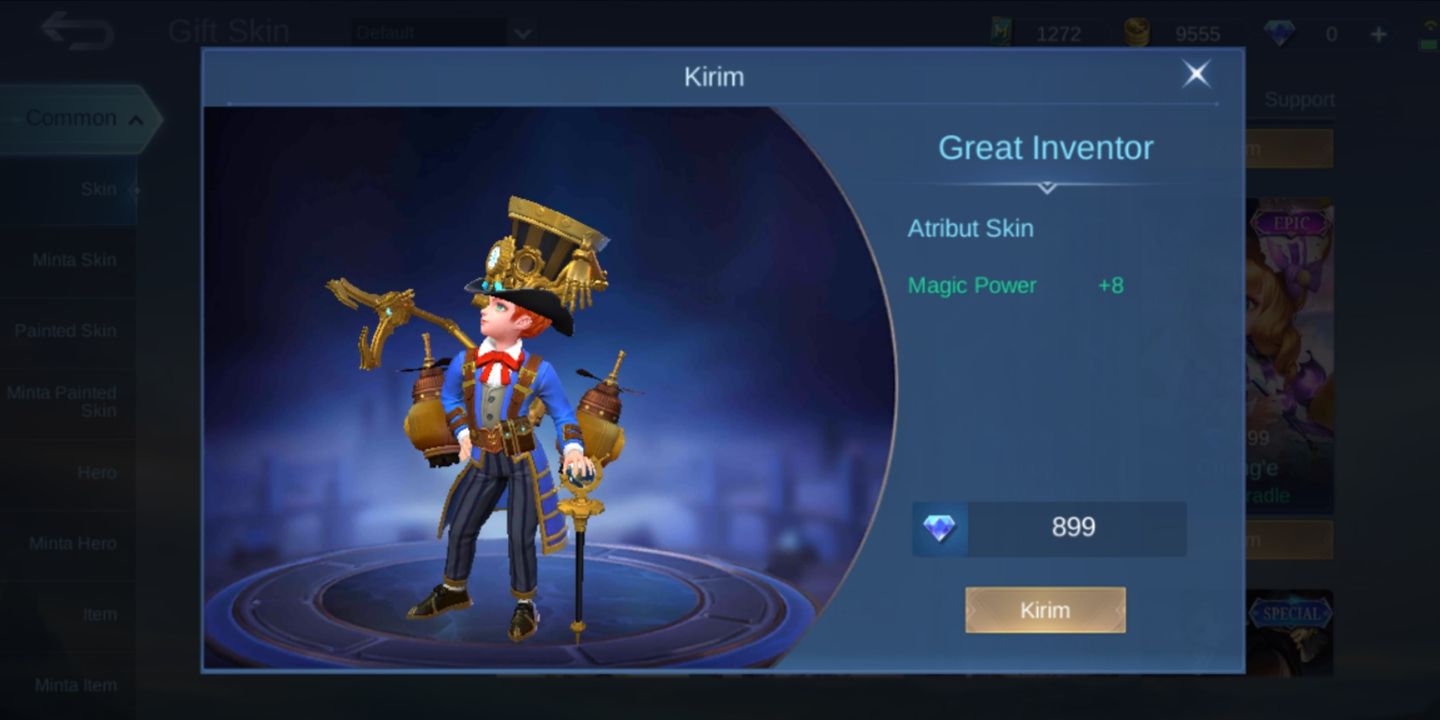 Buy Skin Great Inventor (Epic Skin Harley) Mobile Legends Most Complete