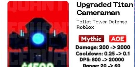 Upraged Titan Cameramen(Toilet Tower Defense)