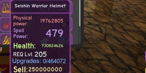 Dungeon Quest | Purple Seishin War Helmet