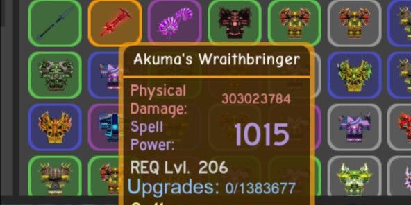Dungeon Quest | Legendary Akuma's Wraithbinger