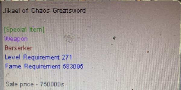 Jikael of Chaos Greatsword - Berserker