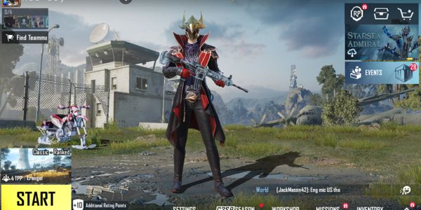 PUBG Account | Clothing Set 65 (Red Devil Vampire Set & Emote) + M4 Glacier Lvl 2 & Rambo Lvl 1)