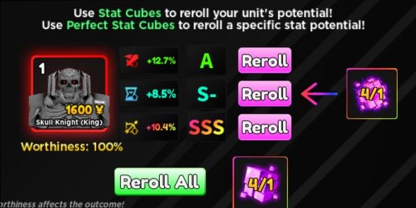 Skull Knight (King) gg stats