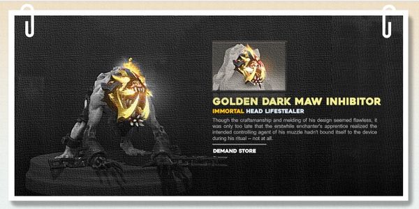 Golden Dark Maw Inhibitor (Immortal TI 10 Lifestealer)