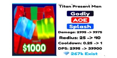 [GODLY] Titan Present Man - Toilet Tower Defense