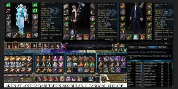 Akun tahun 2009 Server MACEDON HIGH END Murah!!