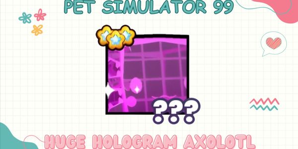 Huge Hologram Axolotl