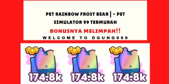 Pet Rainbow Frost Bear - Cheapest Pet Simulator 99