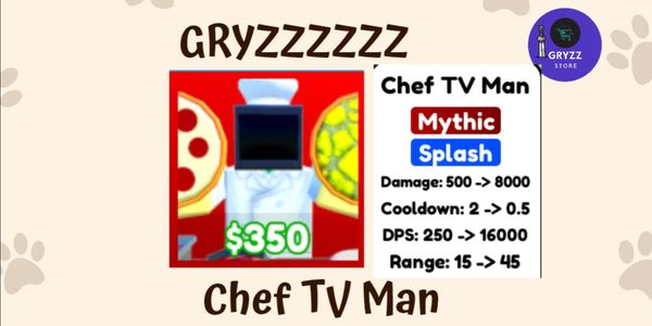 ( Mythic ) Chef TV Man - Toilet Tower Defense