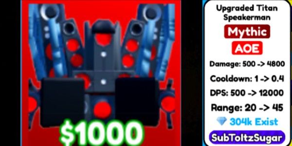 SIGNED UPGRADED TITAN SPEAKERMAN - Toilet Tower Defense