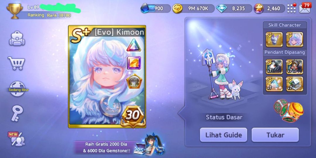 Buy Account Getrich Evo Kimoon account full set Pendant limited edition