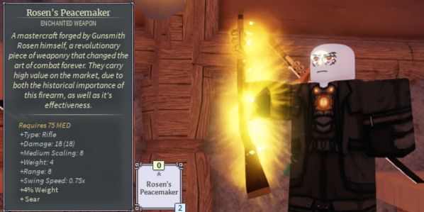 Beli Item Rosen's Peacemaker - Enchanted Sear - Deepwoken Roblox ...