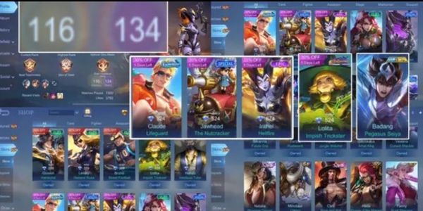 AKUN EMBLEM MAX, PROFIL GG, EPIC IRITHEL, HERO DAN SKIN BANYAK