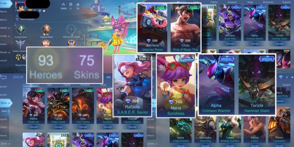 ML EMBLEM MAX, PROFIL GG, EPIC RAFAELA, HERO DAN SKIN GG, EMBLEM MAX, NO MINUS AMAN (4)