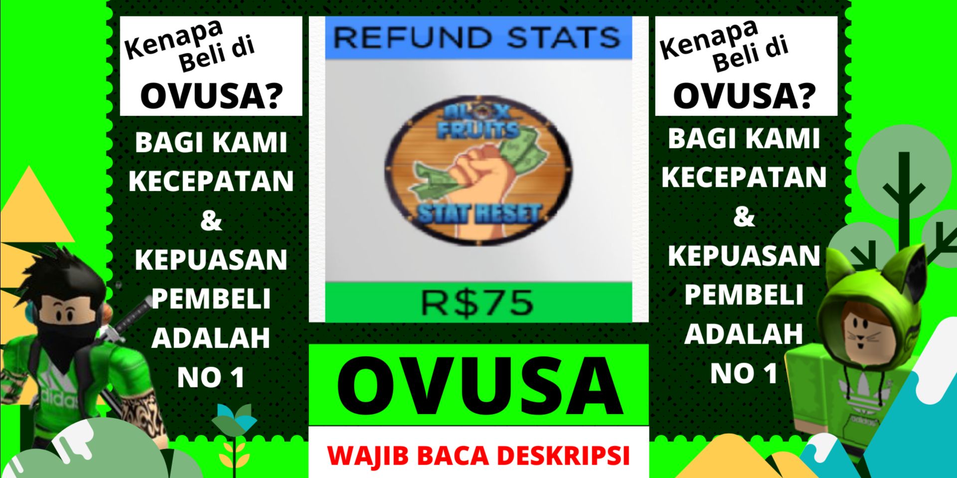 Beli Gamepass Refund Stats Blox Fruits Roblox Terlengkap dan Termurah