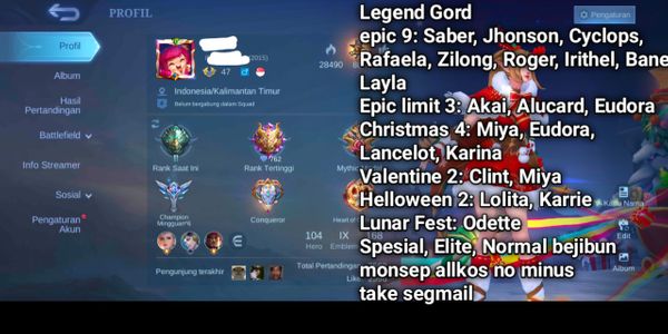 mobile legend sultan account cheap skin legend gord Border airplane