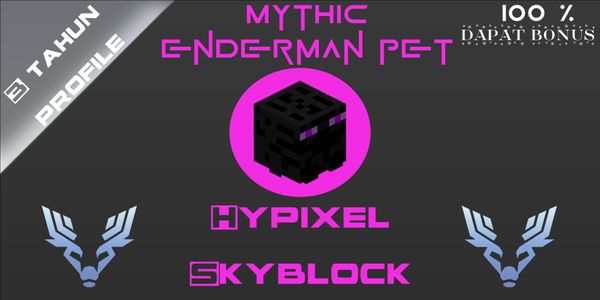 Beli Item Mythic Enderman Pet Hypixel Skyblock [Lv 100] [No Candy