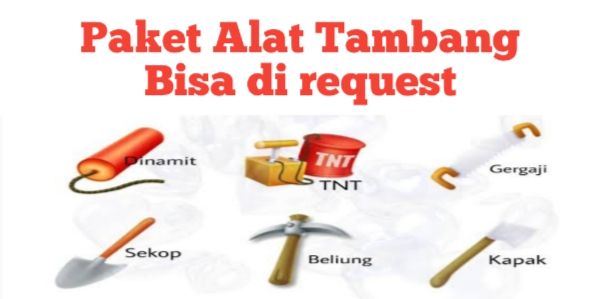 [MINING PACKAGE] 10 Pcs tnt/Dynamite/Saw/Shovel/Pickaxe/Axe [CHEAPEST]