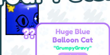Huge Blue Balloon Cat Pet Simulator