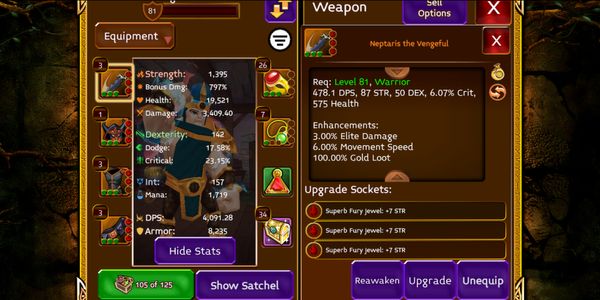 Arcane Legend Warrior level 81 and Rogue level 81 WITH GEAR WARRIOR