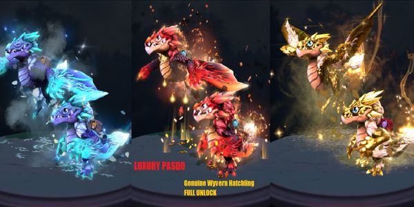 Genuine Wyvern Hatchling (Courier) FULL UNLOCK GOLD FIRE ICE