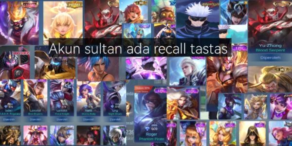 Sultan Gojo Satoru Skin Legend Franco account and lots of epic recalls, Blue Bags, etc