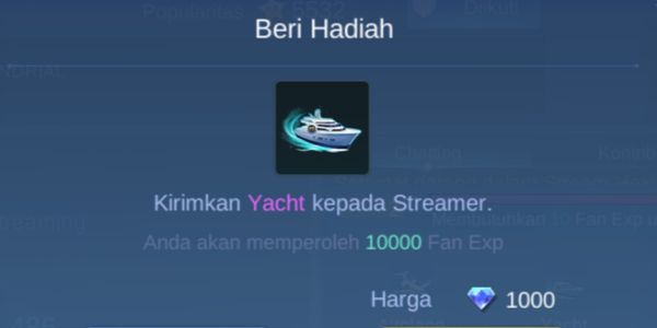 Yacht (gift for streamer)
