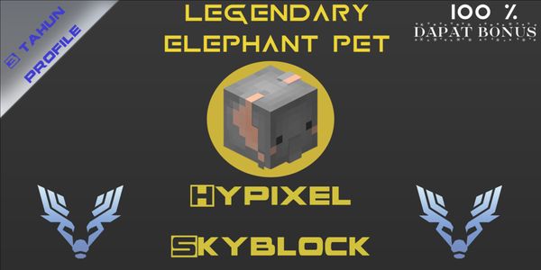 Beli Item Legendary Elephant Pet Hypixel Skyblock [Lv 100] [No Candy