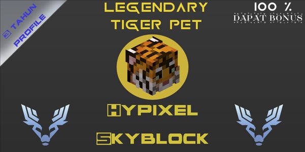 Beli Item Legendary Tiger Pet Hypixel Skyblock [Lv 100] [No Candy