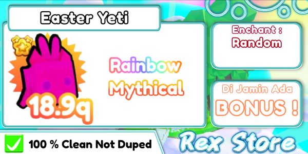 Rainbow Mythical Easter Yeti + Bonus