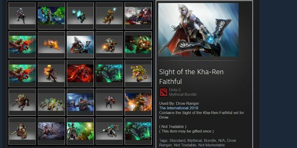 Beli Item Gift Sight of the Kha-Ren Faithful (Drow Ranger Set) Dota 2 ...