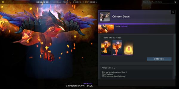 Crimson Dawn (Phoenix Set Diretide 2022 Collector's Cache)